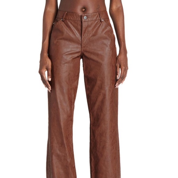 Jumpsuits | Iamgia Brown Leather Pants 